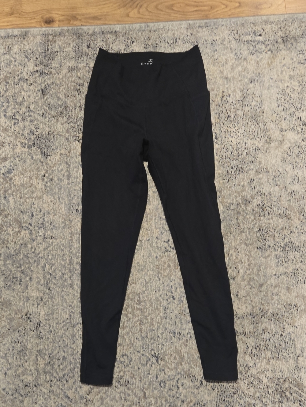 Danskin Black Performance Leggings with Subtle Logo